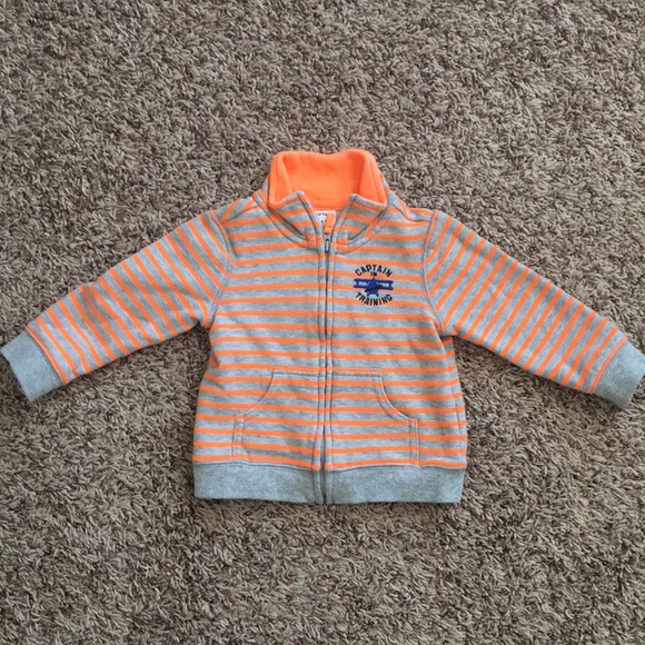 3T 4T NWT Carter/'s French Terry Orange Hoodie Jacket Toddler 2T